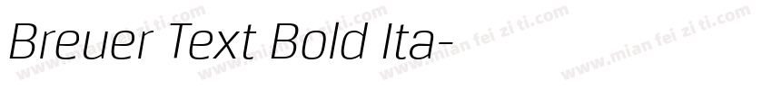Breuer Text Bold Ita字体转换